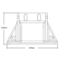 33-9090-7SS MODULAR SOLUTIONS MOUNTING FOOT 4 SIDED FOR 90 X 90 WITH STAINLESS STEEL HARDWARE FULLY ENCLOSED AND SHORT